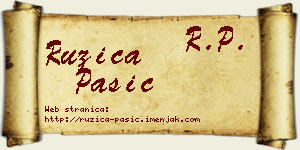 Ružica Pašić vizit kartica